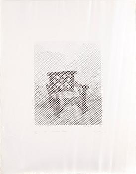 WILLIAM TILLYER, Svit med 25 serigrafier (varav en del i färg), etsningar och färgliotgrafier, 1974, samtliga signerade.