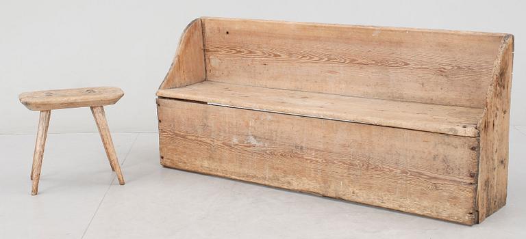 SOFFA SAMT PALL, allmoge, 1800-tal.