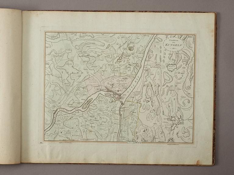 NILS GUSTAV WERMING (1769-1820), Atlas with maps of towns in Sweden, 1806-19.