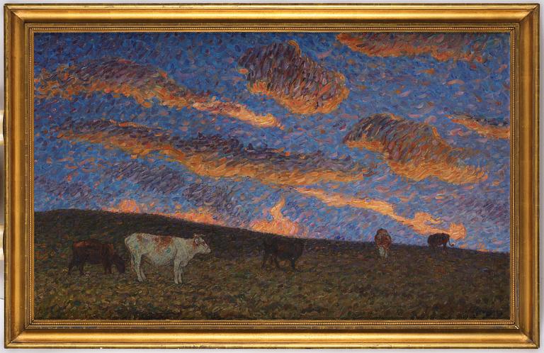 Nils Kreuger, "Röda Moln" ("Red clouds", motif from Båstad).