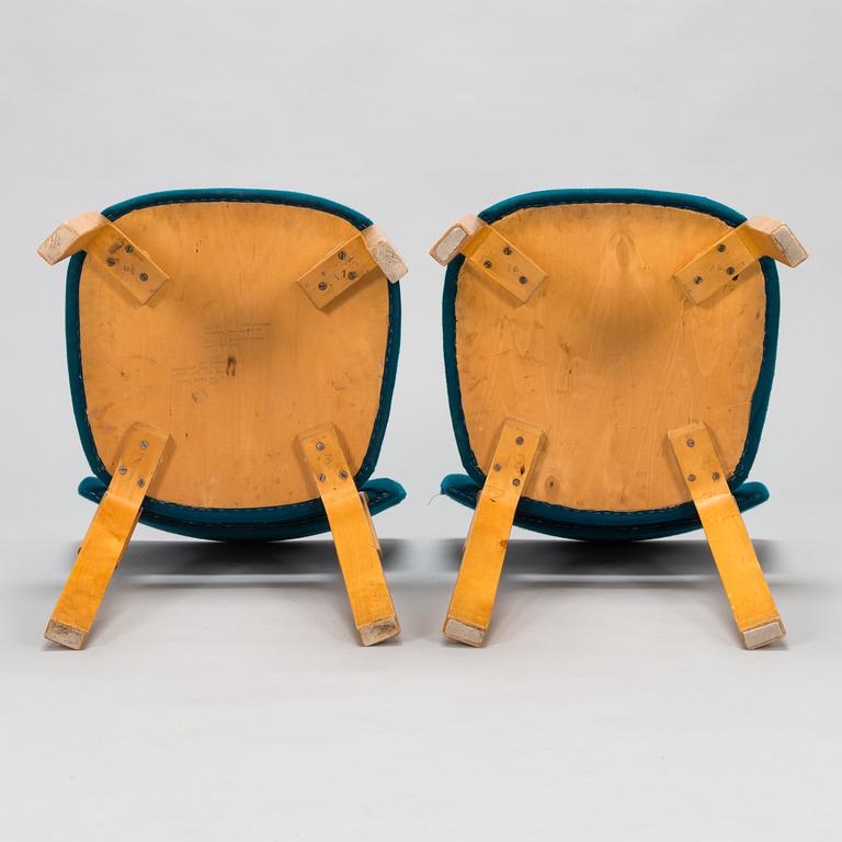 Alvar Aalto, tuolipari, malli 62, O.Y. Huonekalu- ja Rakennustyötehdas A.B. 1900-luvun puoliväli.