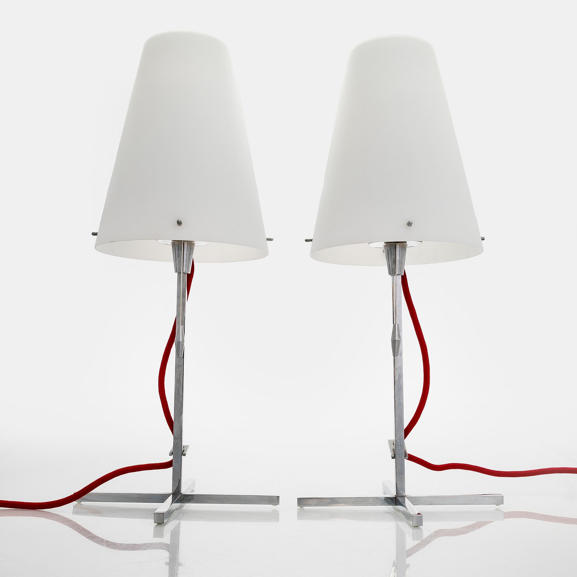 Hannes Wettstein, Bordslampor, ett par, "Thuban Tavolo", Nemo, Italien, 2000-tal.