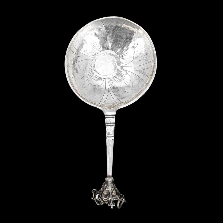 SUPSKED, silver, Samuel Presser, Linköping, 1700-tal. Ca 39 g.