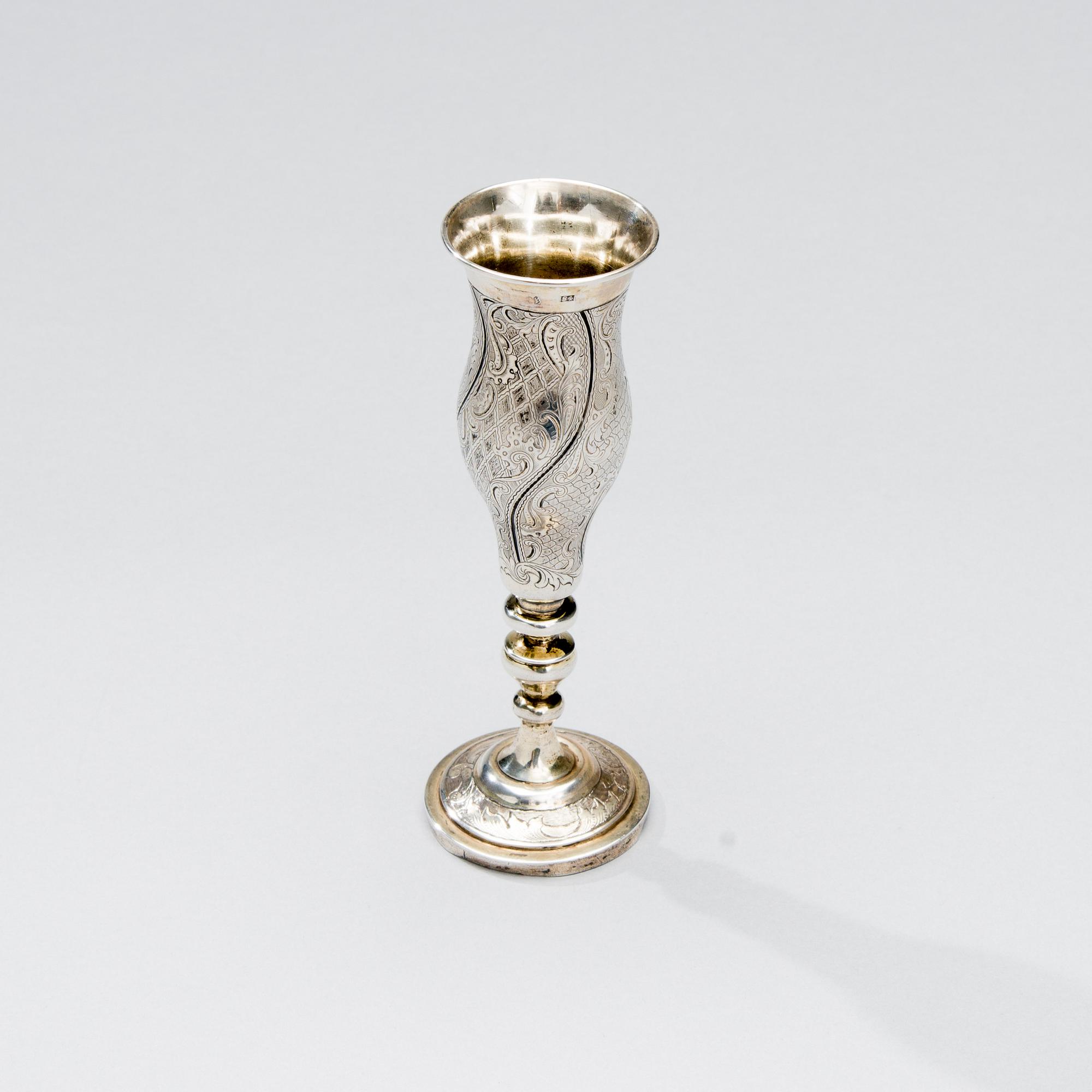 BÄGARE, silver, otydliga mästarstämplar, Moskva, Ryssland 1847. Vikt ca 118 g.