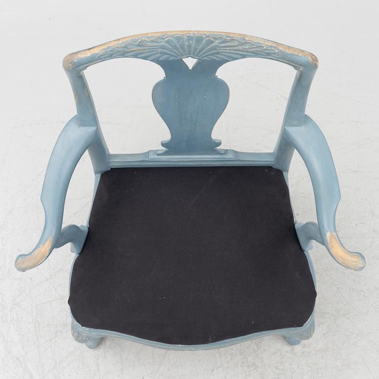 A late Baroque / early Rococo chair, Stockholm, mid-18th Century.