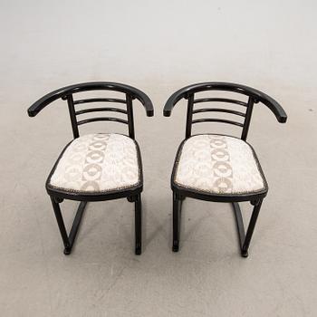 Josef Hoffmann, attributed to, Attributed armchairs, a pair from the first half of the 20th century.
