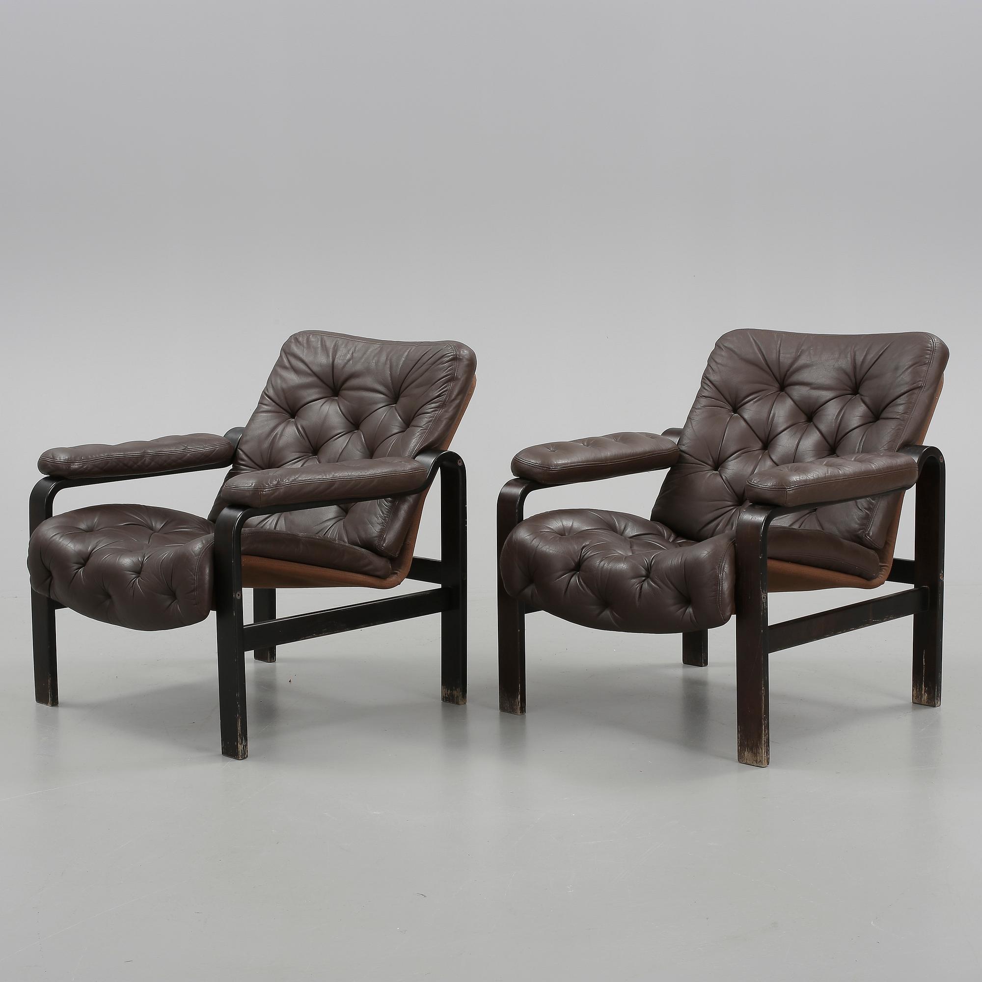 FÅTÖLJER, ett par, Finland, 1900-talets andra hälft.