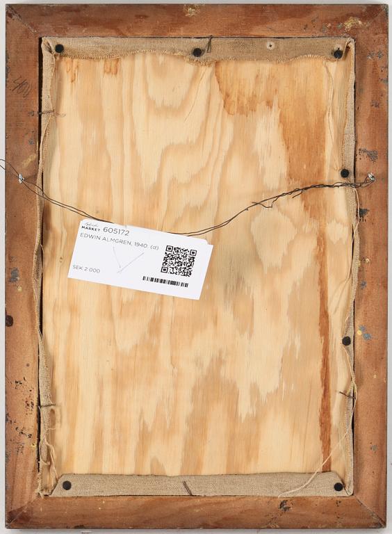 EDWIN ALMGREN, olja på pannå, signerad och daterad 1940.