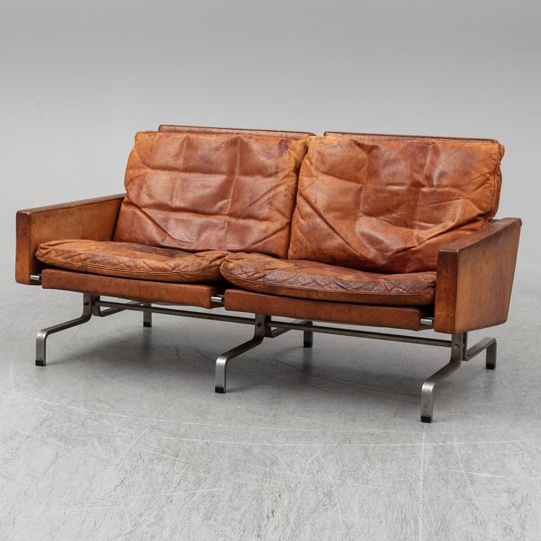 POUL KJAERHOLM, a leather covered 'PK31-2' sofa, Denmark.