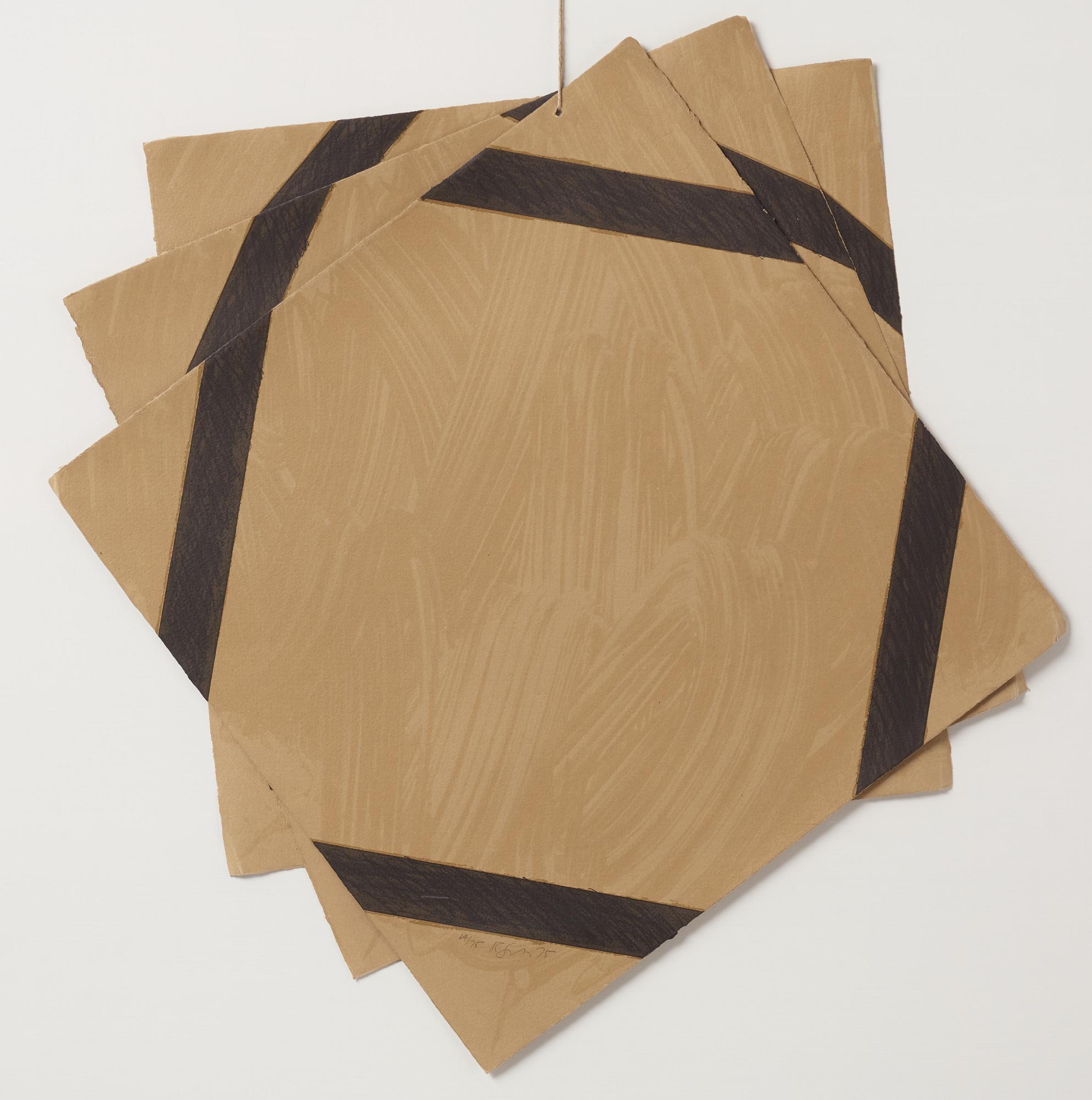 Richard Smith, collage/multipel. Signerad och daterad 1975. Numrerad 69/75.