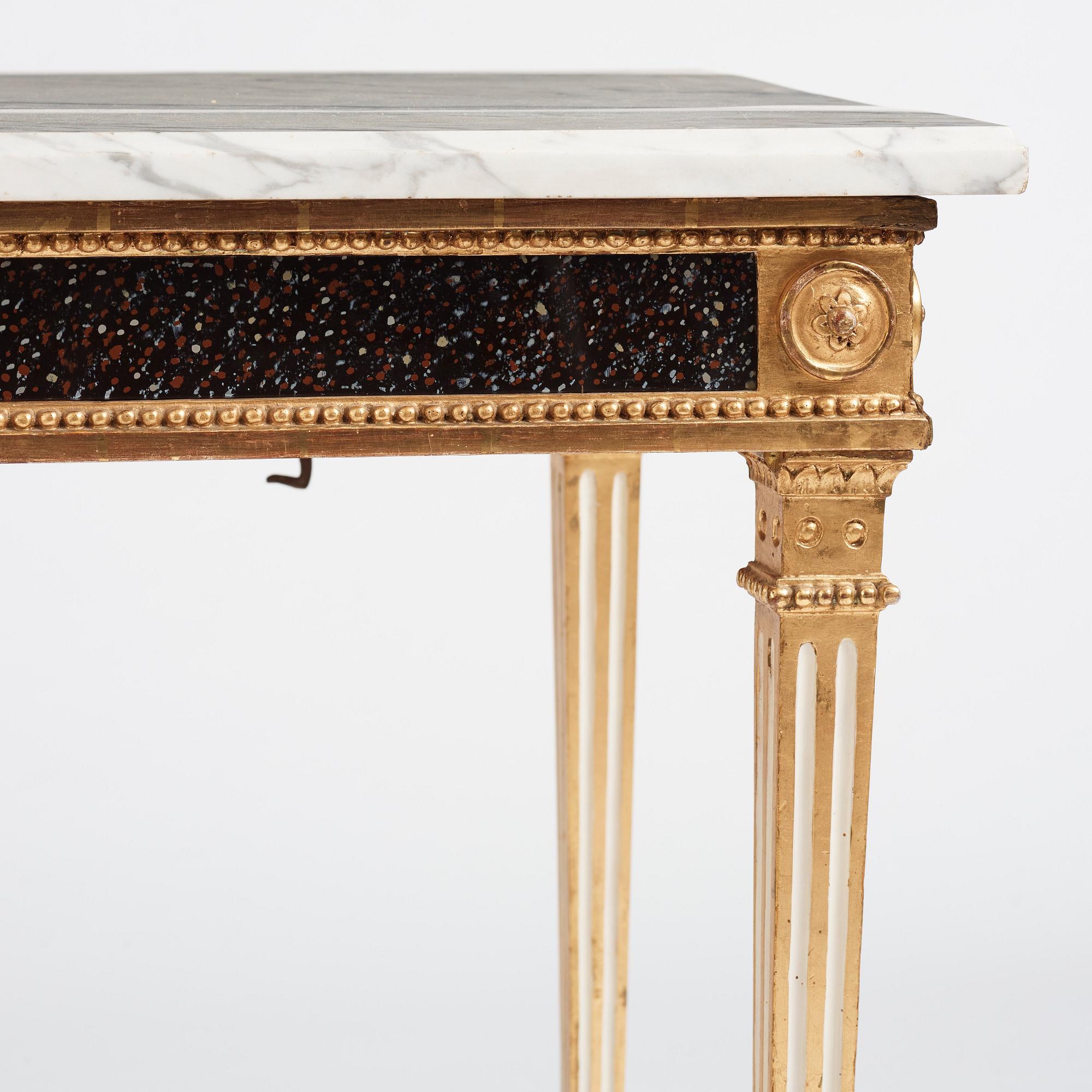 Konsolbord, Stockholmsarbete, 1700-talets slut, Sengustavianskt.