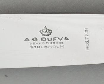 BESTICK, 12 st, silver, Stockholm 1935. Total vikt med stålblad ca 842 g.