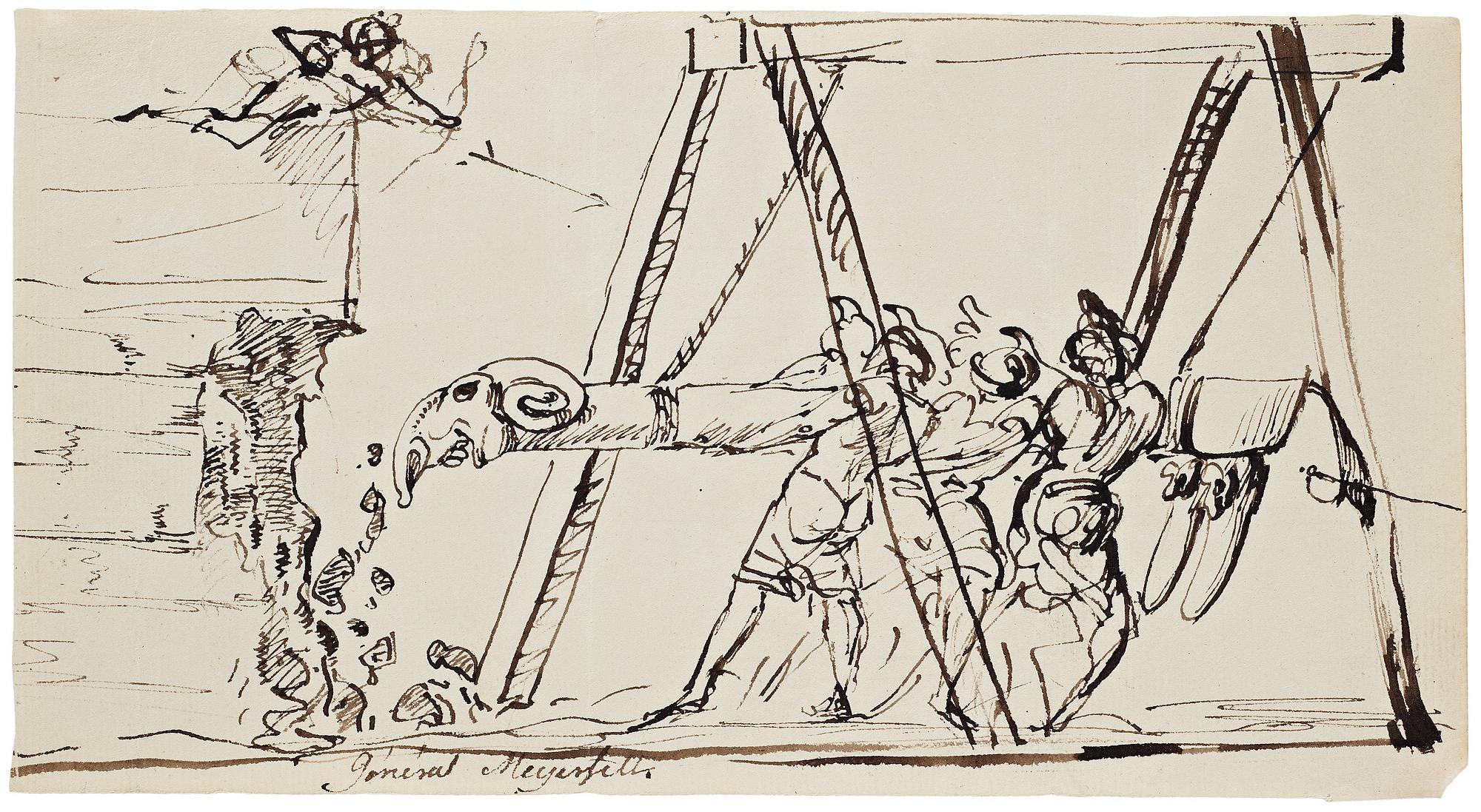 Carl August Ehrensvärd, CARL AUGUST EHRENSVÄRD, Ink 14.5 x 27 cm.