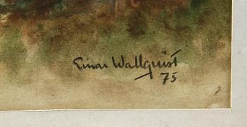 EINAR WALLQUIST, akvarell, sign. o dat -75.