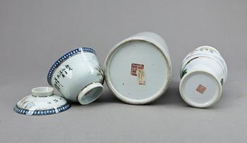 PARTI PORSLIN, 3 delar, Kina, 1900-tal.