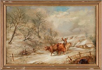 OKÄND KONSTNÄR, olja på duk, 1800-talets mitt. Bär sign Rolland.