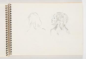 Lotte Laserstein, 4 skissböcker med blyertsteckningar.