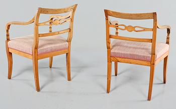 KARMSTOLAR, ett par, Karl Johan, 1800-talets mitt.