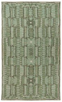 415. Barbro Nilsson, a carpet, 'Strålblomman grön', tapestry weave, c 516 x 310 cm, signed AB MMF BN ANNO DOMINE 1954.