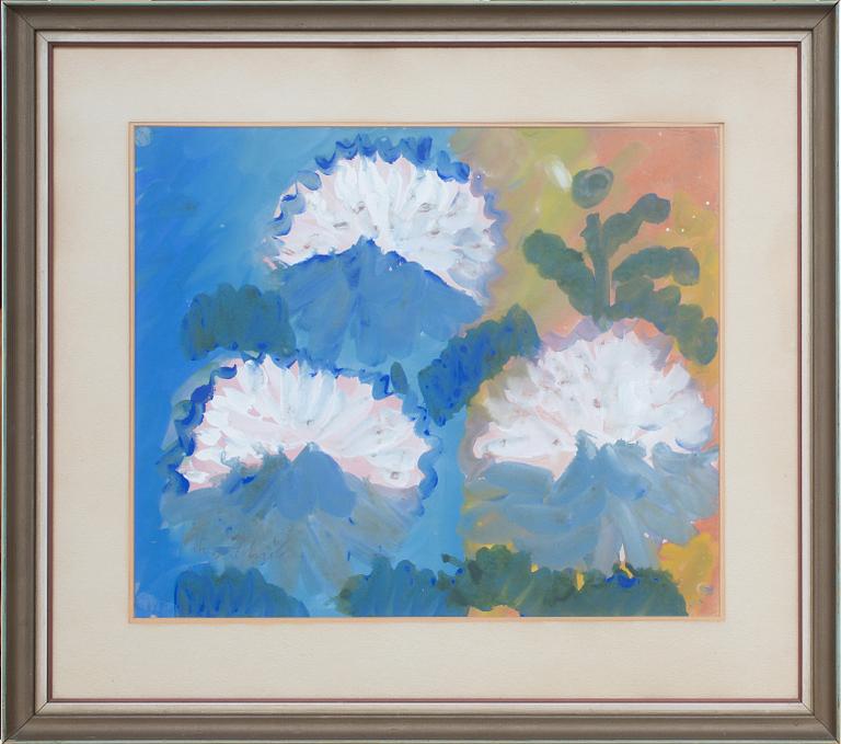 INGE SCHIÖLER, gouache, signerad.