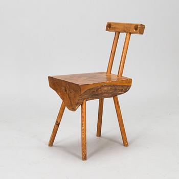 A wooden chair from Lapland, Finland, mid-20th century.