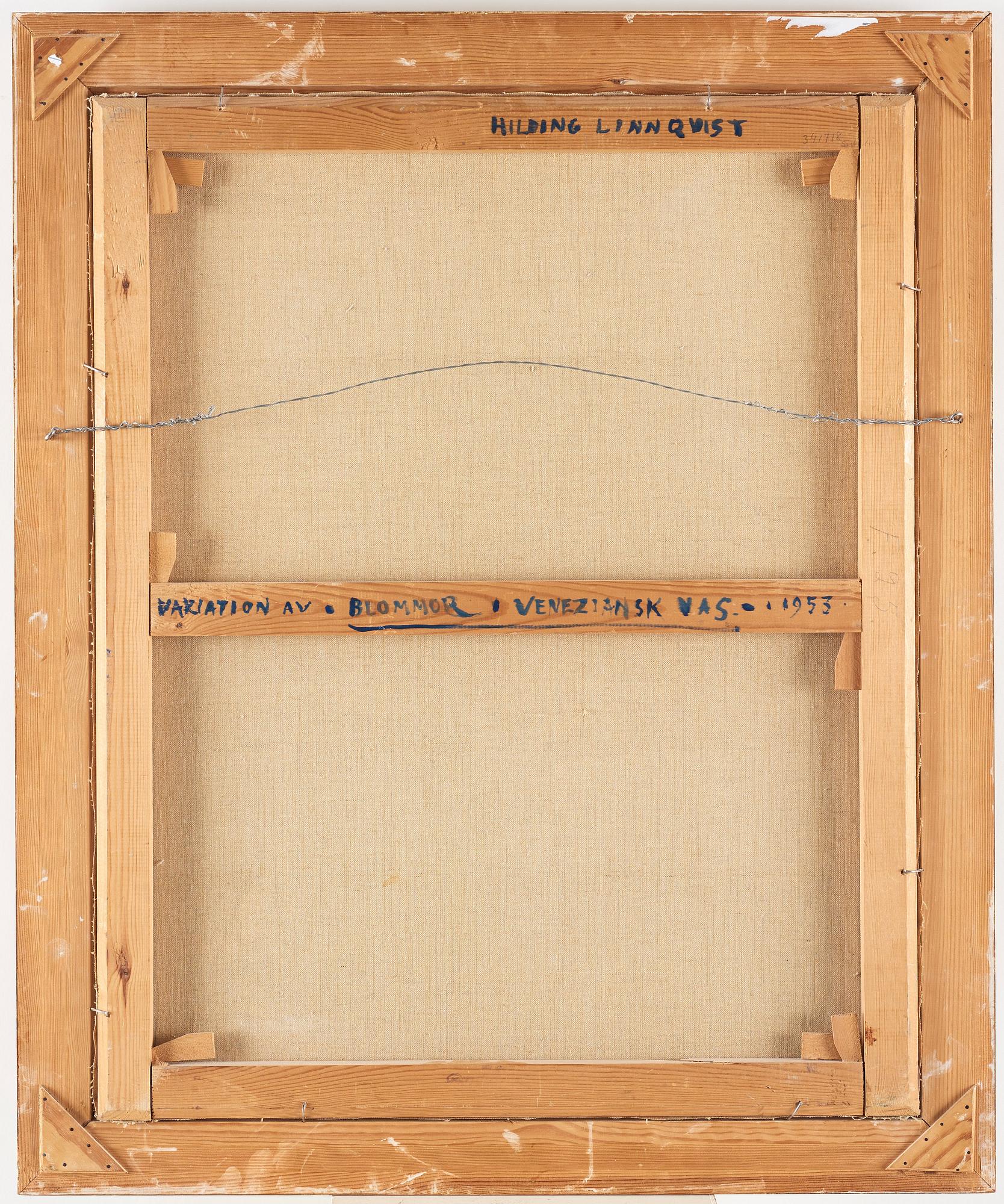 Hilding Linnqvist, "Variation av Blommor i Veneziansk vas" (Variation of Flowers in Venetian Vase).