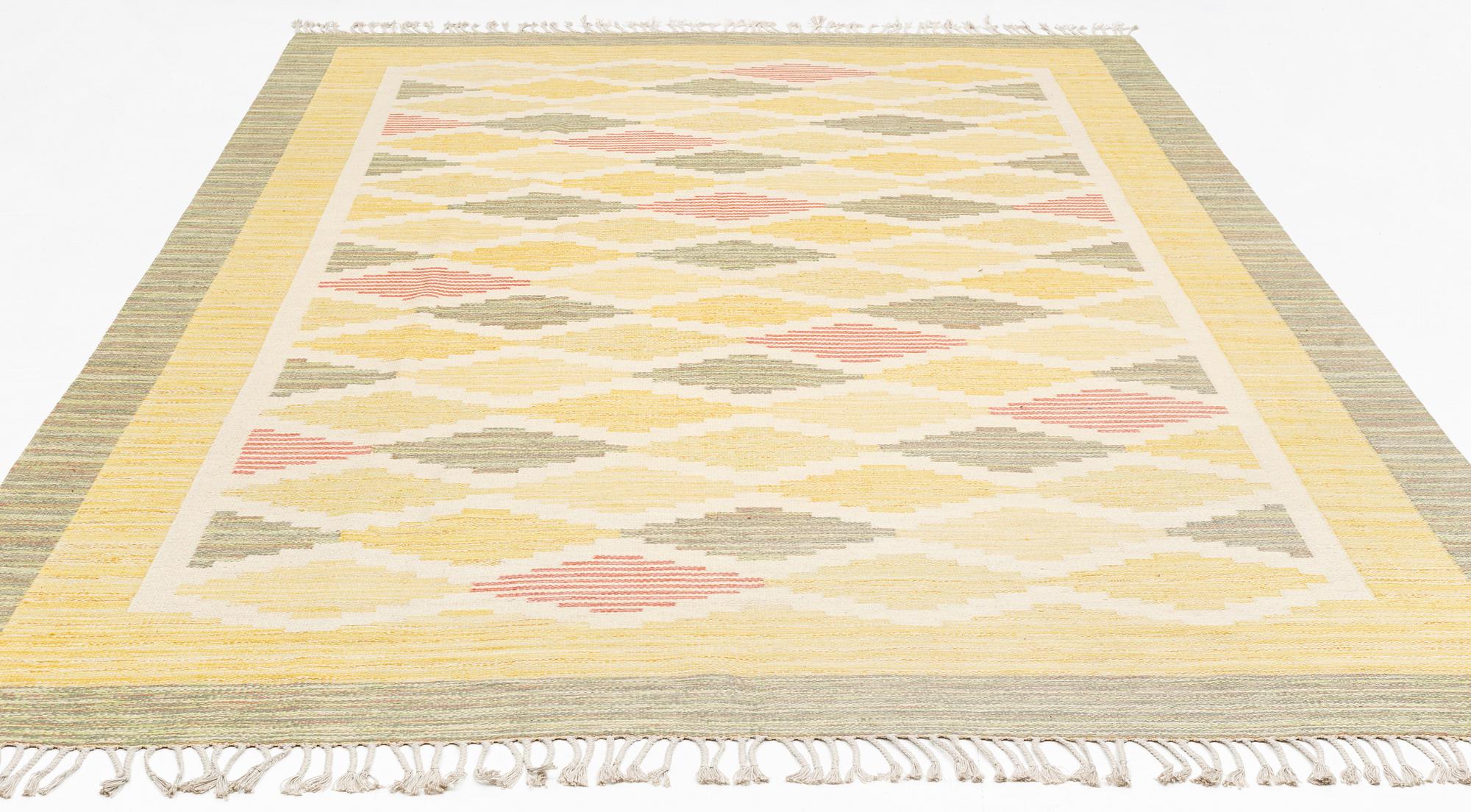 A carpet, flat weave, ca 380 x 247 cm.