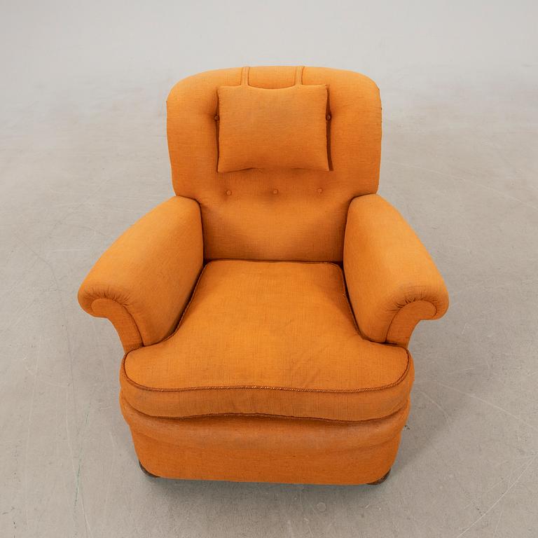 Josef Frank, armchair model no. 336 for the firm Svenskt Tenn, later part of the 20th century.