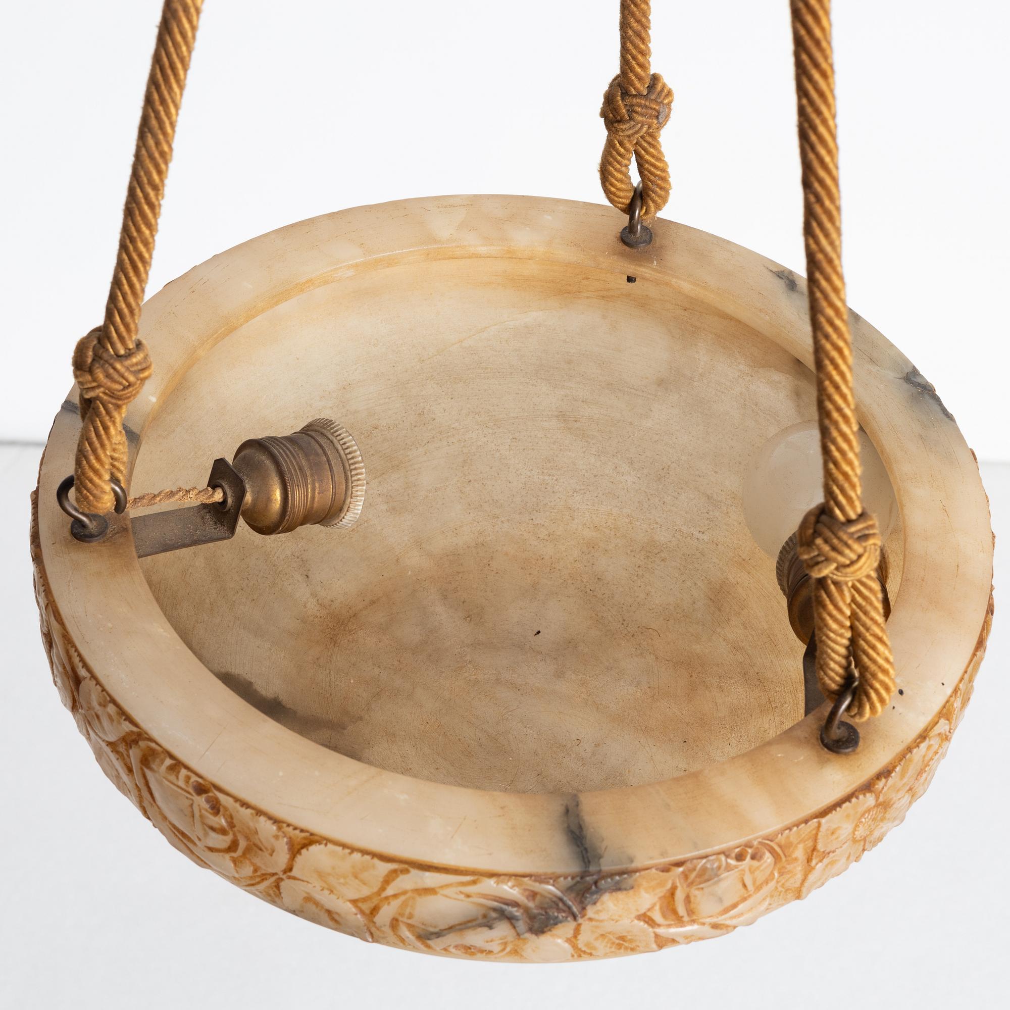 An alabaster ceiling lamp, 1920s.