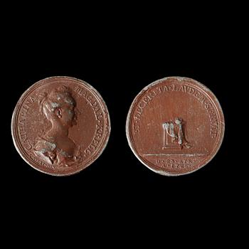 Lot om fyra medaljer: Hedlingers självporträtt,  C M Krell, N von Flüe samt Ph von Stosch.