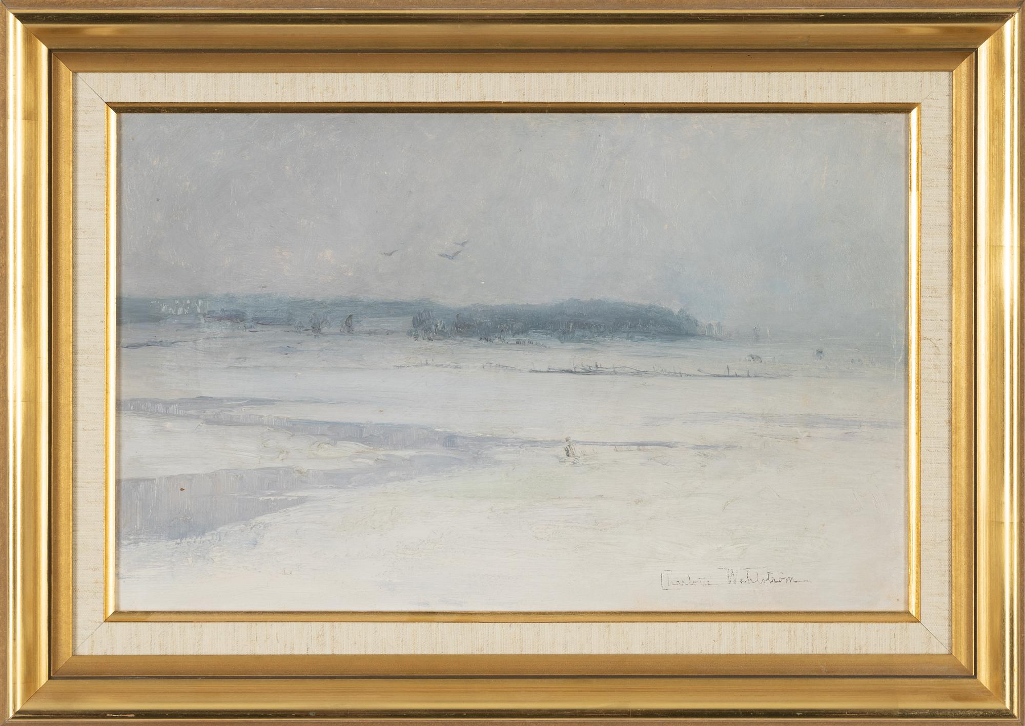 Charlotte Wahlström, oil on paper-panel, signed.