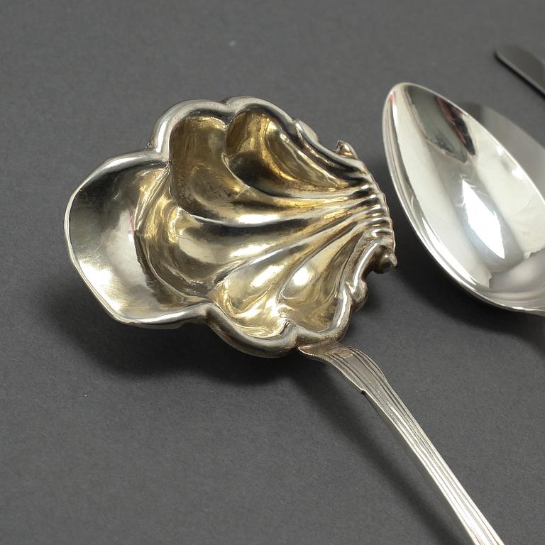17 pcs of silver cutlery from 19th and 20th century.