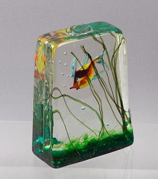 GLASBLOCK, troligen Cendese, Italien 1900-talets andra hälft.