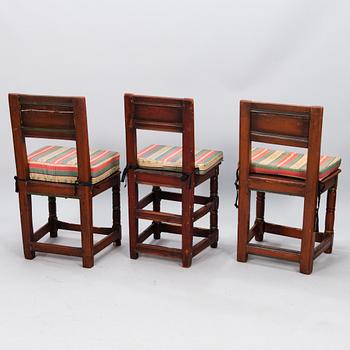 Six 18th/19th Century painted chairs.