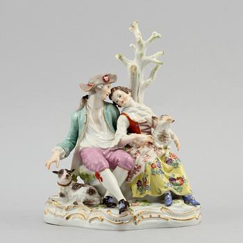 FIGURIN, porslin, Meissen, 1900-tal första kvartal.