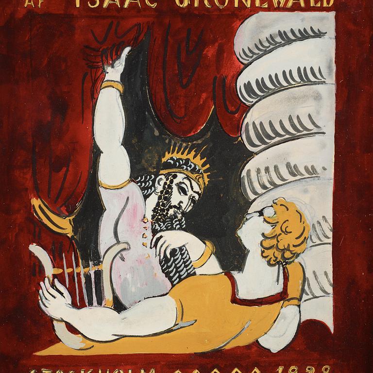 ISAAC GRÜNEWALD, mixed media on paper, 1922.