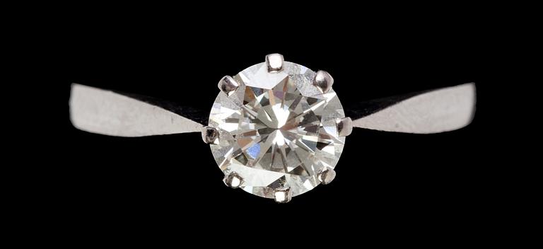 RING, briljantslipad diamant, 1.12 ct.