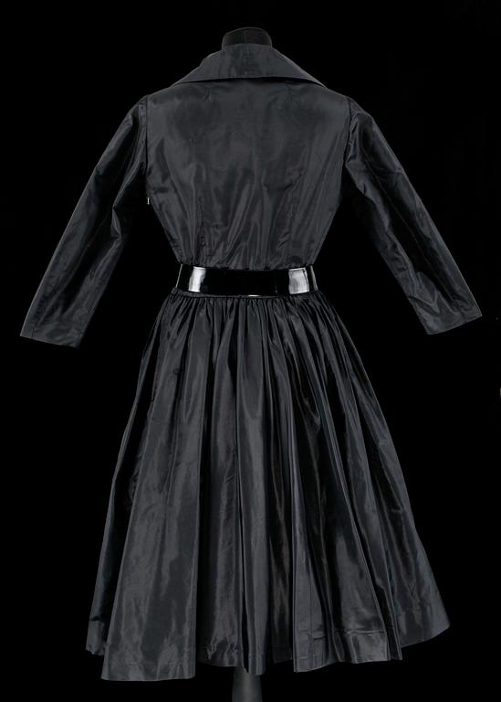 A 1950s/60s black silk dress by Nordiska Kompaniet.