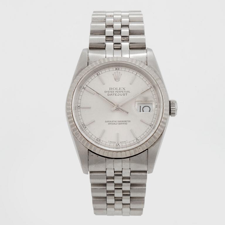 ROLEX, Oyster Perpetual, Datejust, Chronometer, wristwatch, 36 mm,