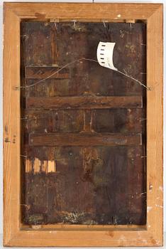 OKÄND KONSTNÄR, olja på pannå, signerad med monogram PS, 1800-tal.