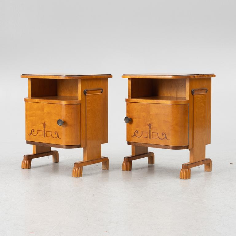 A pair of bedside tables, firsta half of the 20th century.