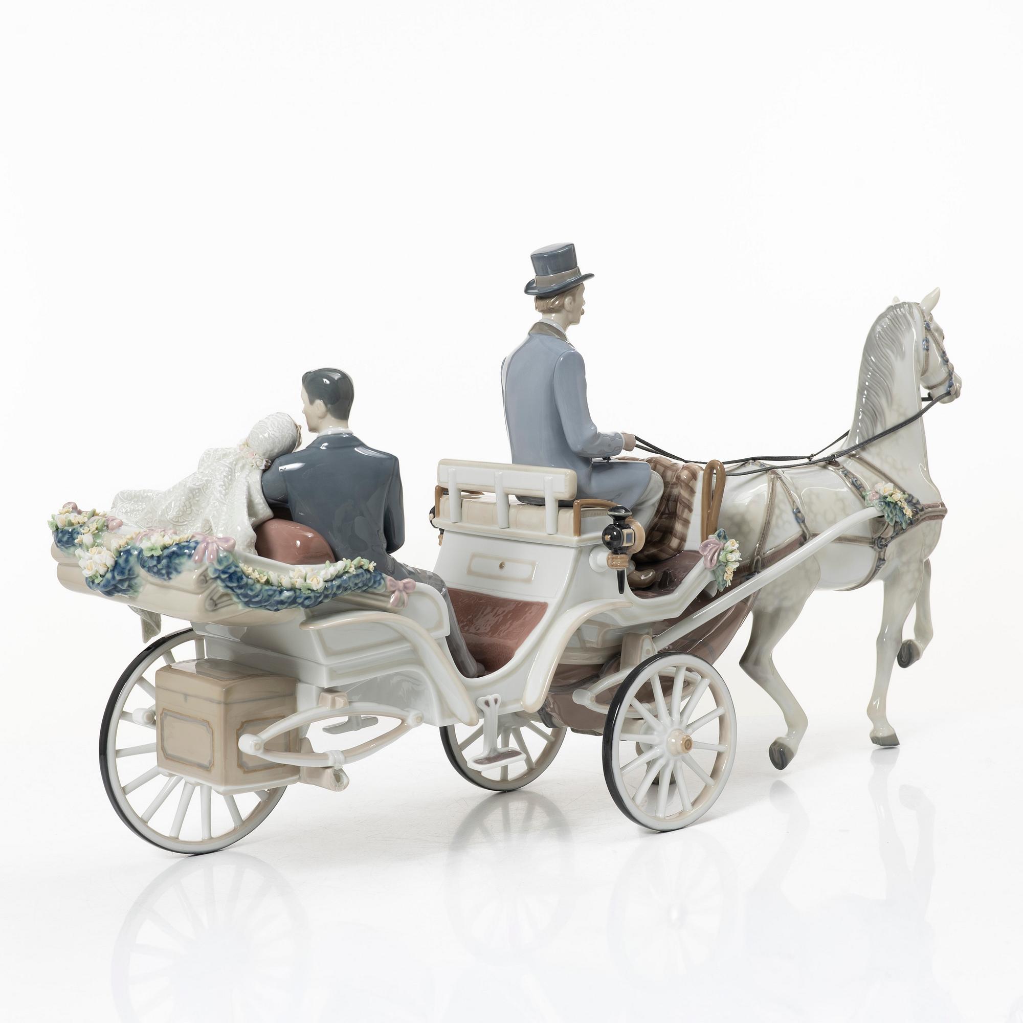 Lladró, figurine, "Bridal Carriage", Spain.