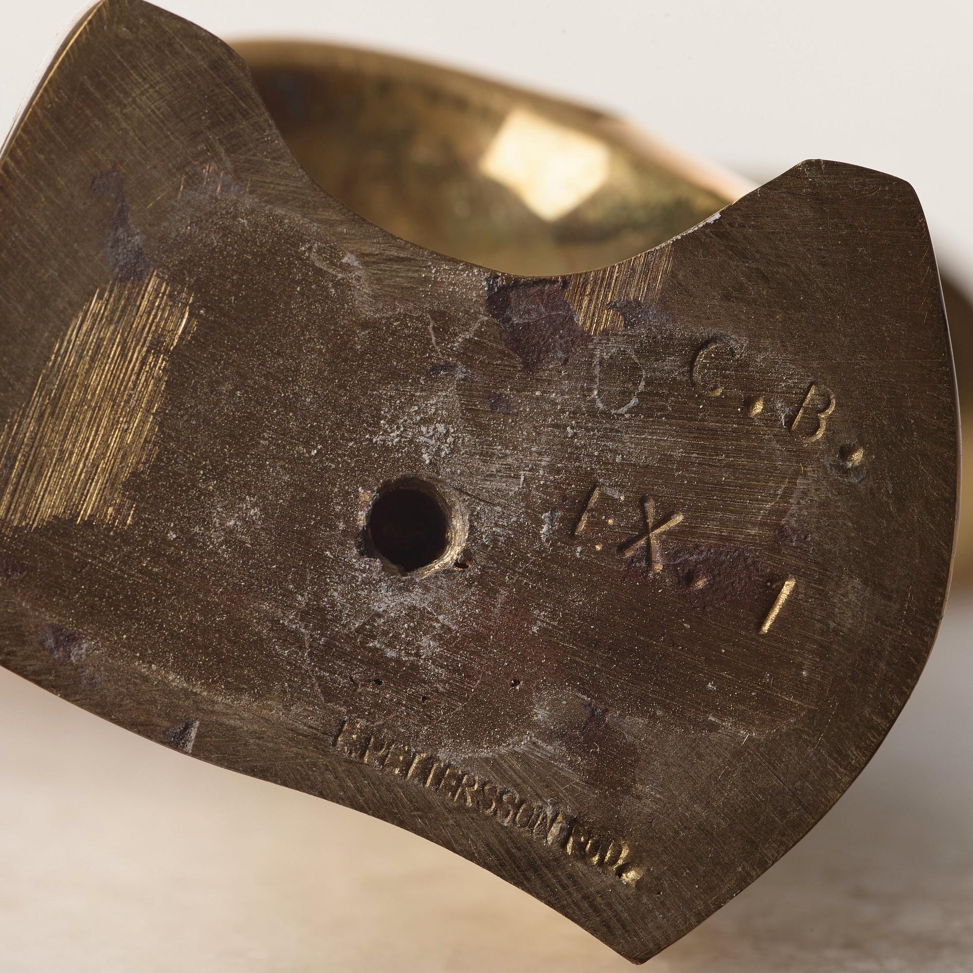 CHRISTIAN BERG, Polished bronze.Signed C.B. Copy no 1. (Edition of 5). The motif conceived 1972.
