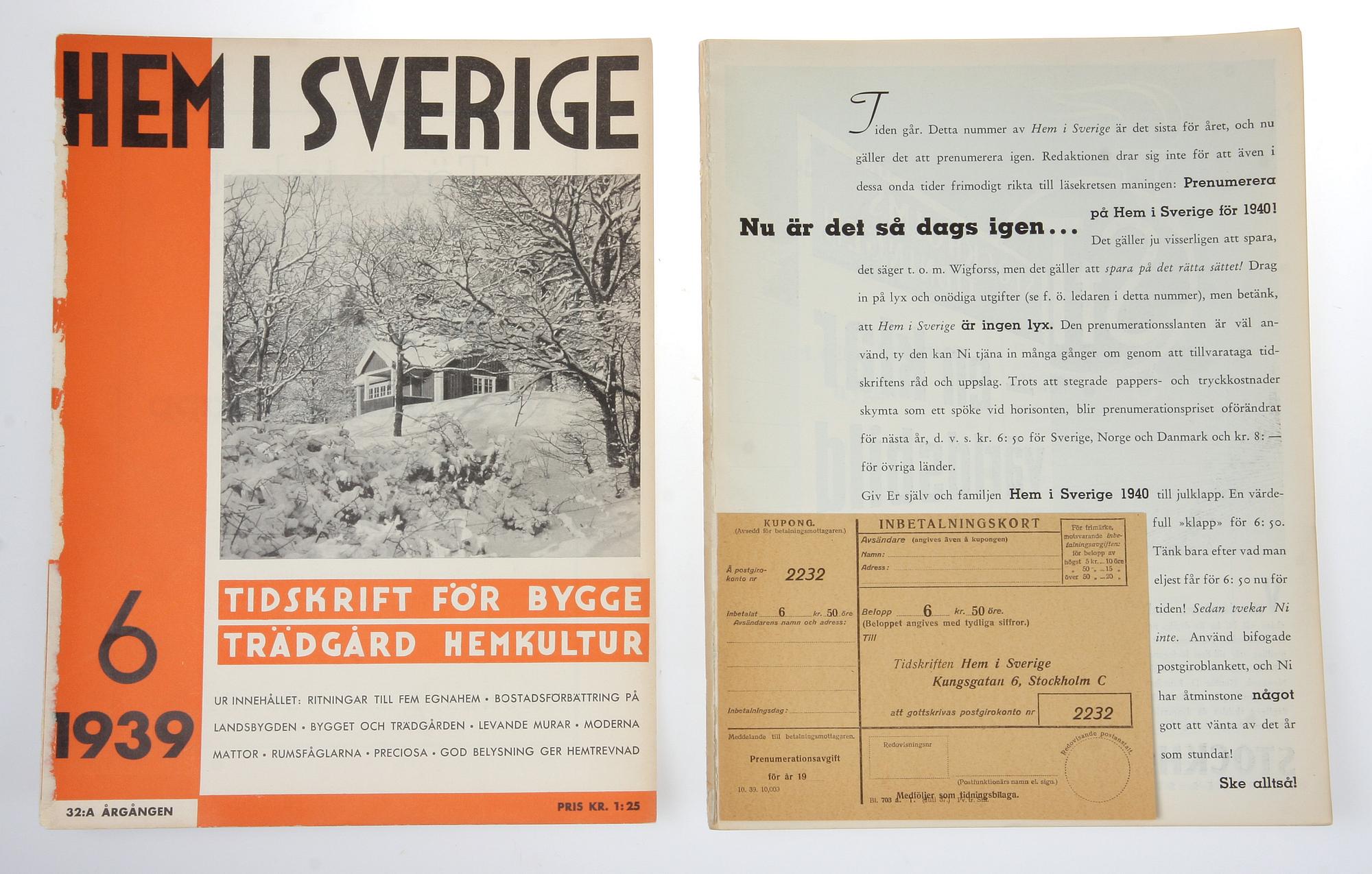 PARTI TIDSKRIFTER, ca 100 st, "Hem i Sverige", 1930-1950-tal.