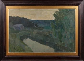 VEIKKO VIONOJA, oil on wooden panel, signed and dated -49.