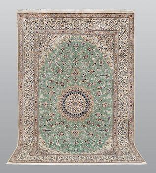 A carpet, Nain part silk so called 9 LAA 301 x 192 cm.