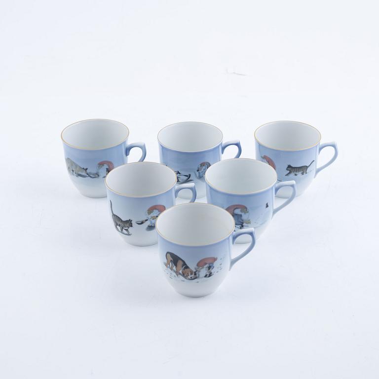 Harald Wiberg, Christmas service, 48 pieces, porcelain, "Tomten", Royal Copenhagen and Bing & Grøndahl, Denmark.