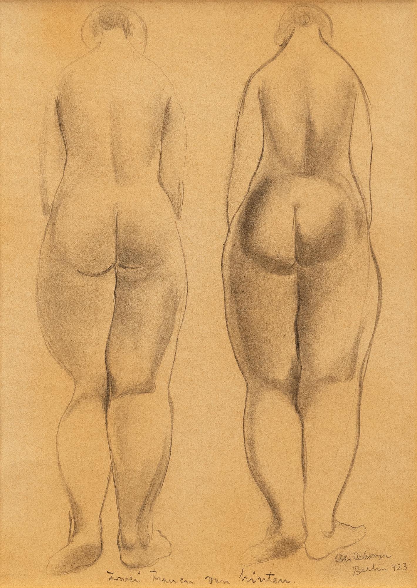 Axel Olson, "Zwei Frauen von hinten".