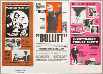 Film posters 3 pcs Steve McQueen.