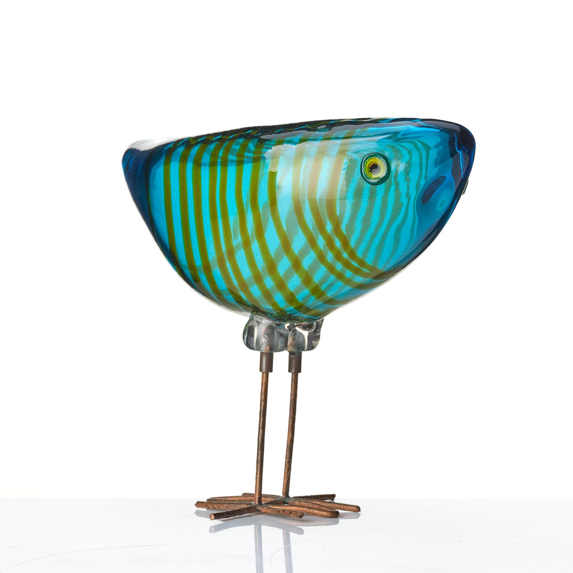 Alessandro Pianon, a "Pulcino" glass sculpture of a bird, Vistosi, Italy, 1960s.
